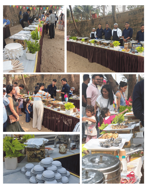 A collage of The Friends Bench catering events