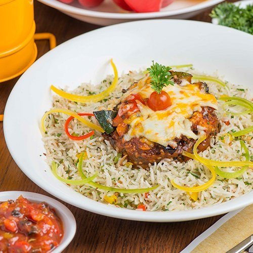 A colourful rice dish from The Friends Bench
