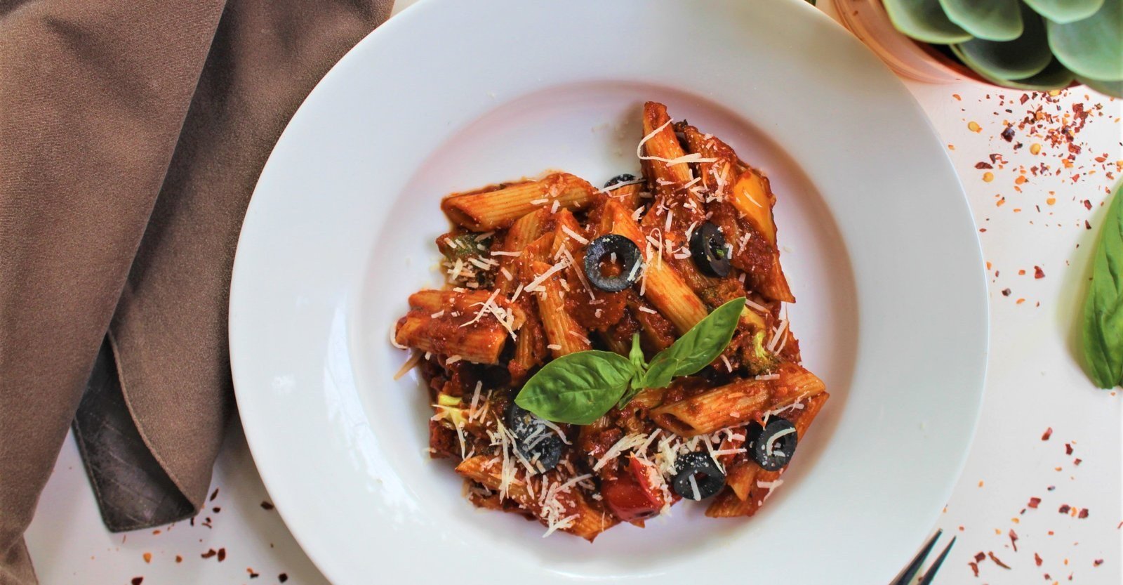 Freshly prepared pasta at The Friends Bench